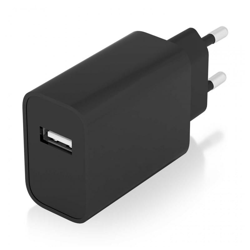 Carregador de alta eficiência Aisens 10.5W 1xUSB Preto vista da entrada usb