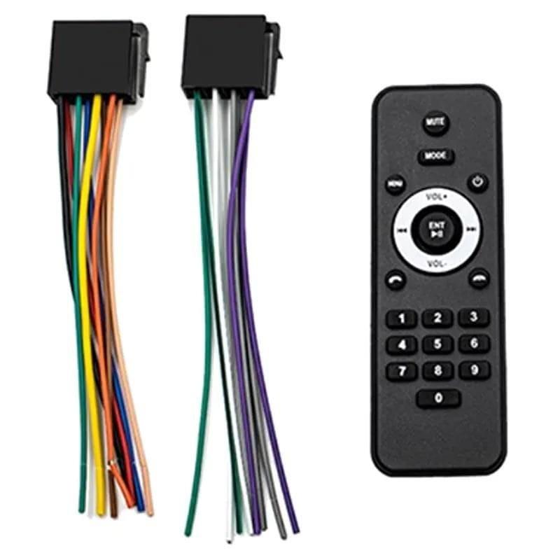 SWM 160C Bluetooth/Carplay/USB Preto - Sistema de som para automóvel 1 DIN com controlo remoto e conectores