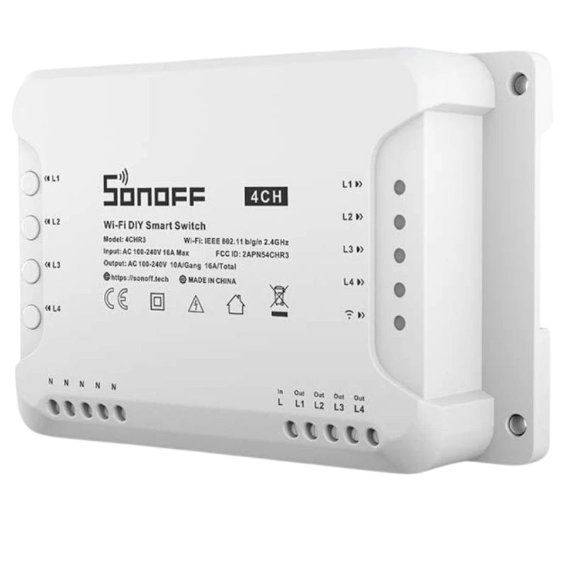 Sonoff 4CHR3 - Relé WiFi inteligente de 4 canales