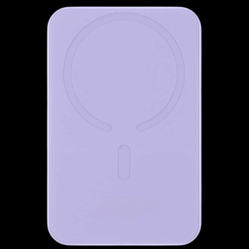 Baseus Power Bank Mini 5000mAh Roxo compatível com MagSafe - Carregamento rápido de 20W e cabo C incluído