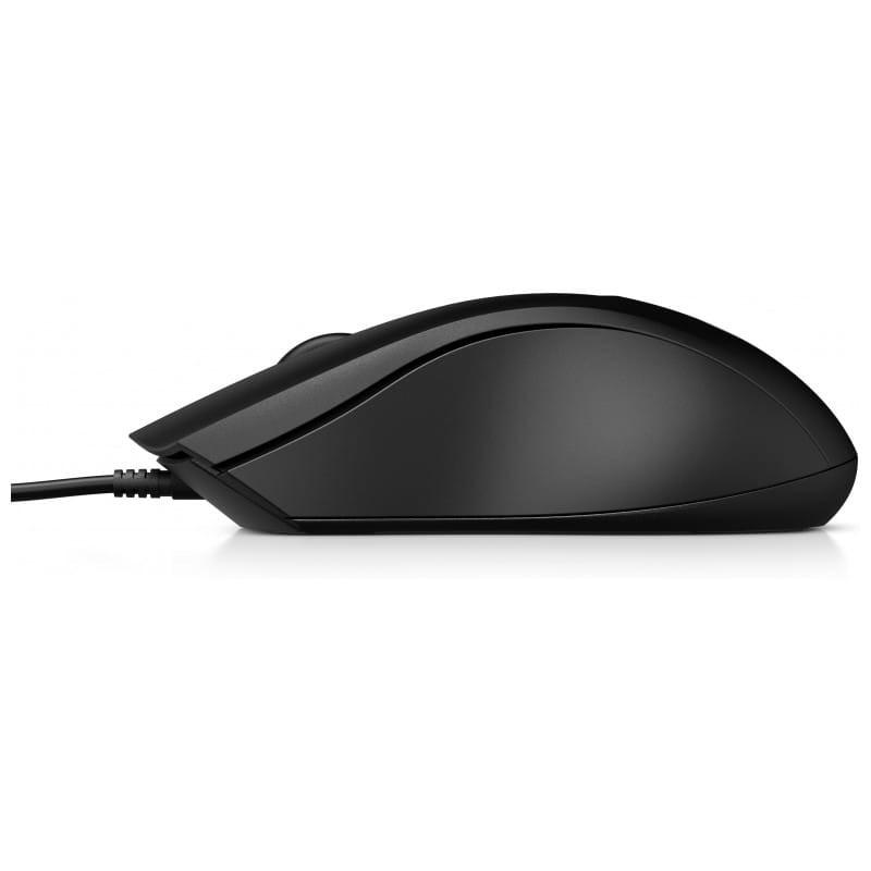 HP 6VY96AA USB Black - Wired mouse image de profil