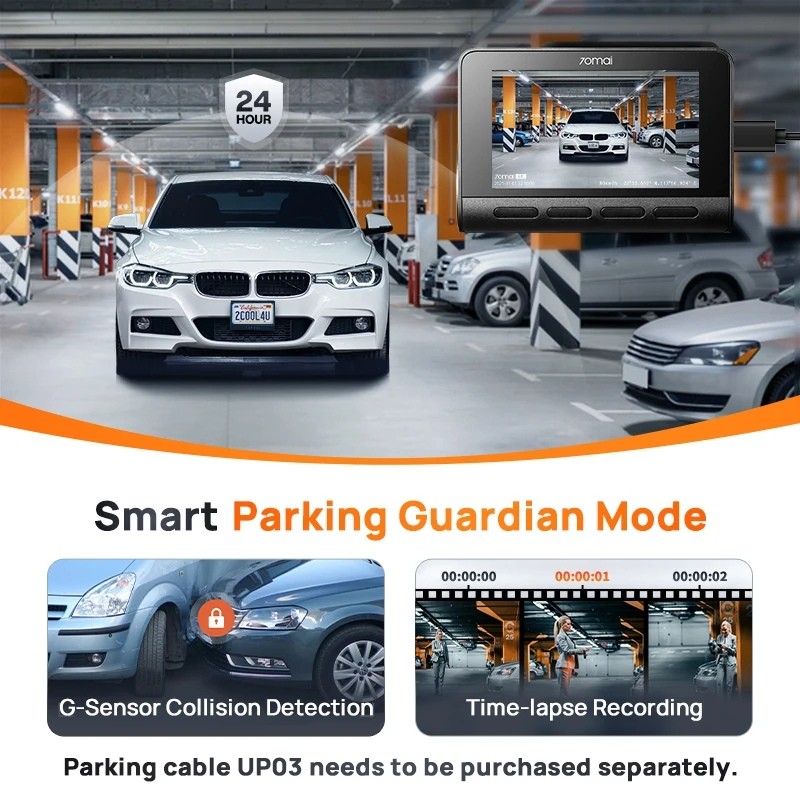 70mai Dash Cam 4K A800SE - vigilancia en estacionamiento