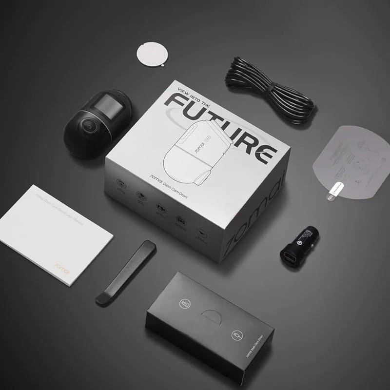 contenido de la Dash Cam 70mai Omni Negro