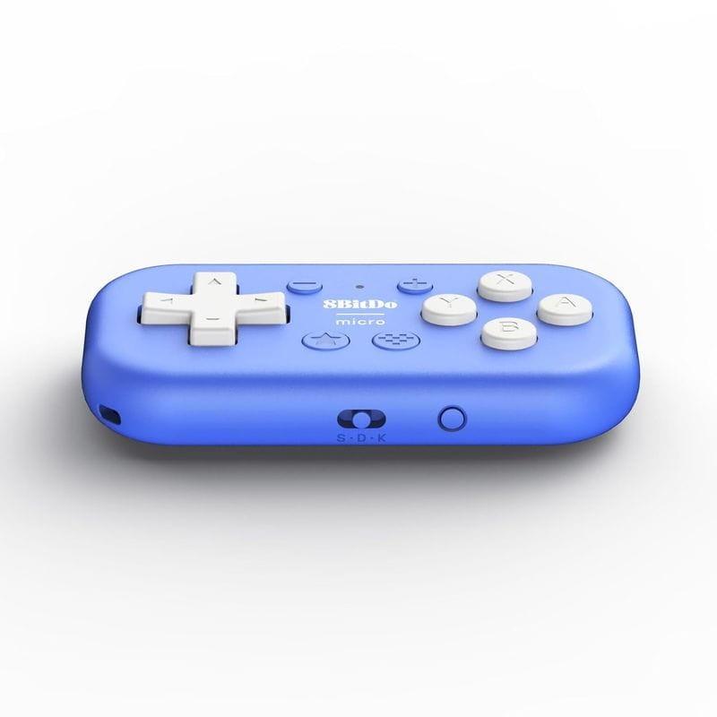 Conexão de Gamepad 8BitDo Micro Bluetooth Azul – Controlador Nintendo Switch/Android