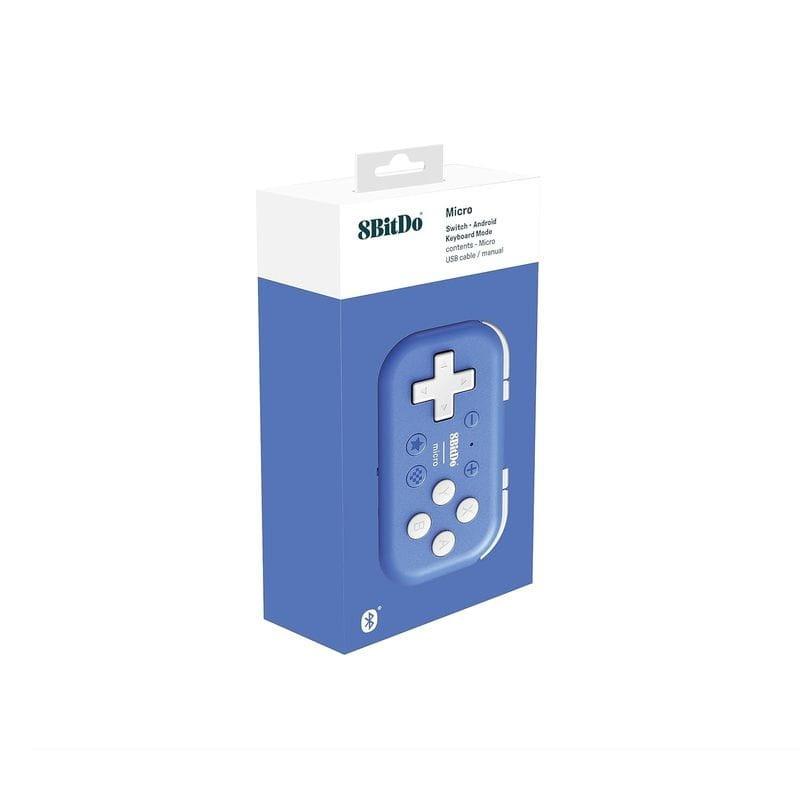 Caixa de Gamepad 8BitDo Micro Bluetooth Azul – Controlador Nintendo Switch/Android