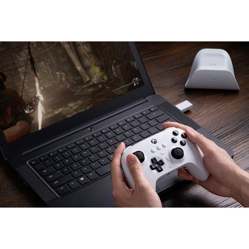 Alta qualidade de Gamepad 8BitDo Ultimate 3 Bluetooth/2.4G/Cabo com Adaptador + Base de Carregamento Branco - Controlador para Xbox/Smartphone/PC