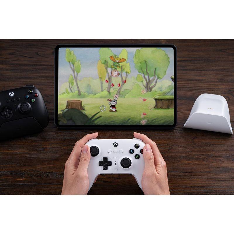 Para XBOX de Gamepad 8BitDo Ultimate 3 Bluetooth/2.4G/Cabo com Adaptador + Base de Carregamento Branco - Controlador para Xbox/Smartphone/PC