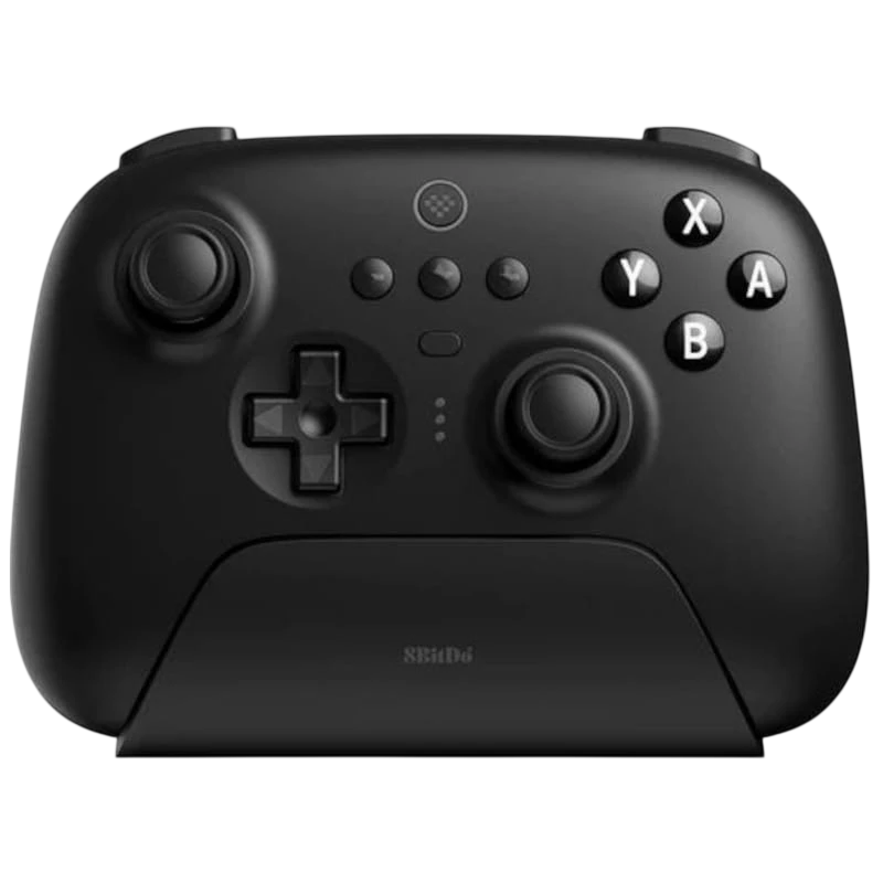8BitDo Ultimate Bluetooth/2.4G Gamepad com Adaptador + Base de Carregamento Preto - Controlador para Nintendo Switch/Smartphone/PC