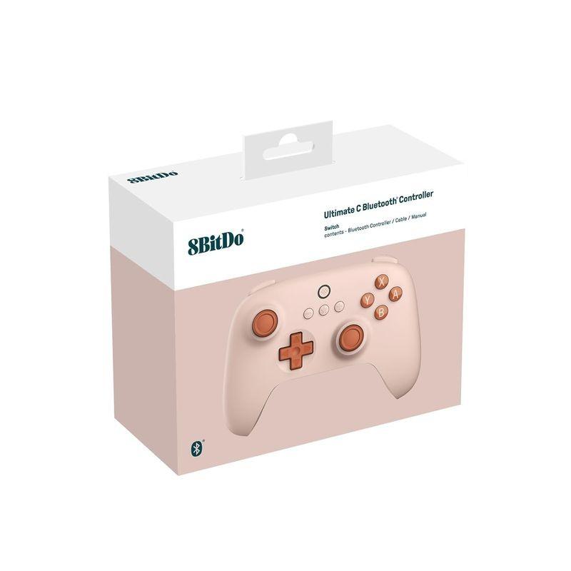 Caja de Gamepad 8BitDo Ultimate C Bluetooth Naranja - Mando Pro Compatible con Nintendo Switch
