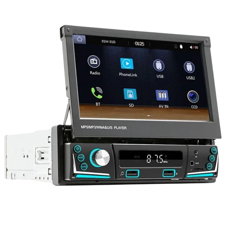 SWM 9606C-S 7 Pulgadas Bluetooth/MirrorLink/Carplay/USB Negro - Autorradio 1 DIN