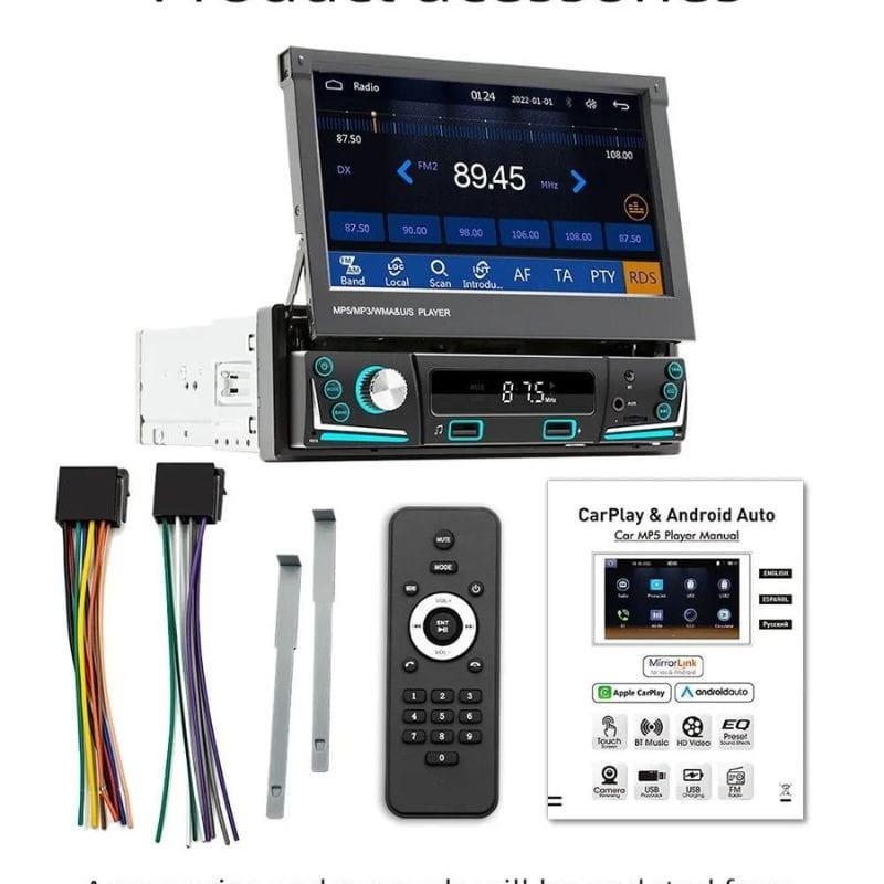 SWM 9606C-S Bluetooth/MirrorLink/Carplay/USB Preto - Conteúdo da caixa estéreo para automóvel 1 DIN