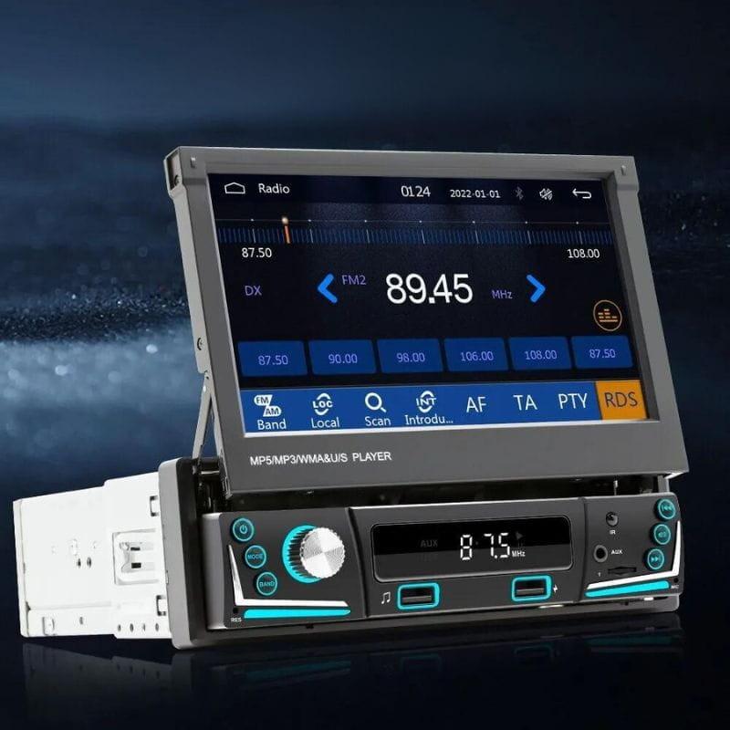 SWM 9606C-S Bluetooth/MirrorLink/Carplay/USB Preto - Imagem real do autorrádio 1 DIN