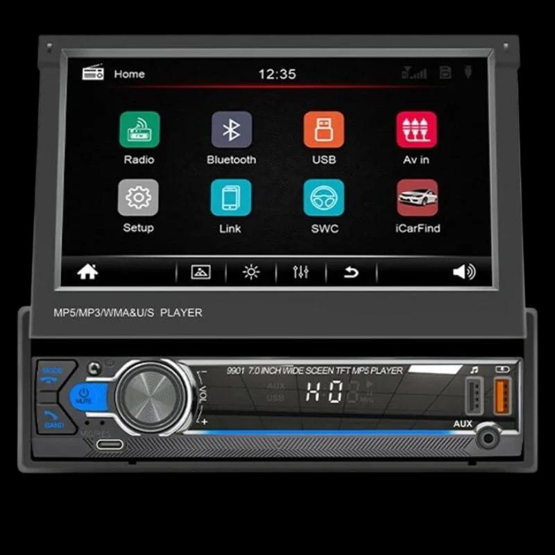 SWM 9901C-S 7 pulgadas Bluetooth/Mirror Link/Carplay/USB Negro - Autorradio 1 DIN