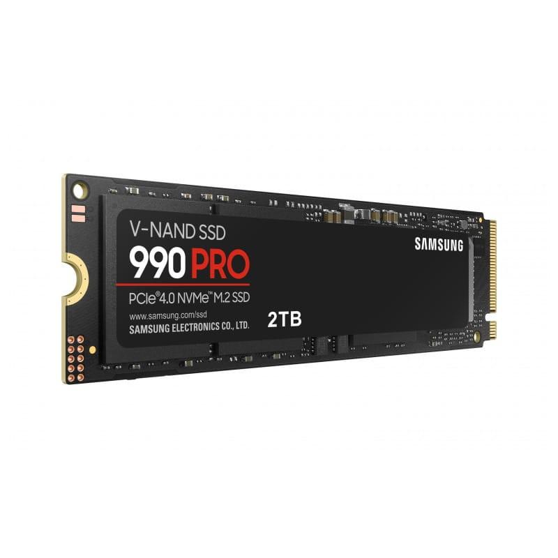Samsung 990 PRO M.2 TB PCIe 4.0 V-NAND - Unidade de disco rígido SSD vista do ângulo esquerdo