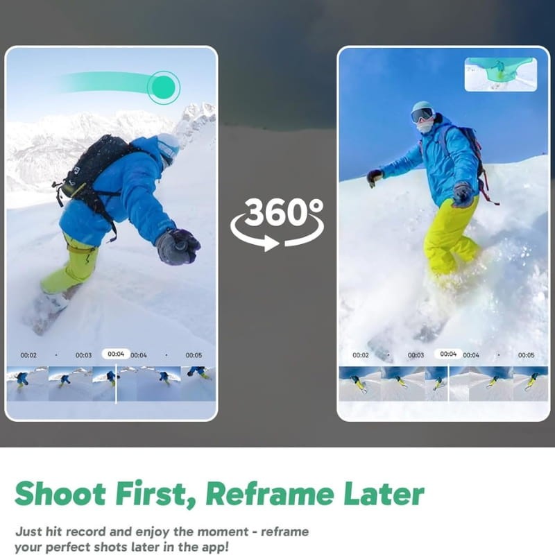 Akaso 360 5.7K WiFi - Cámara Deportiva - ajuste del encuadre