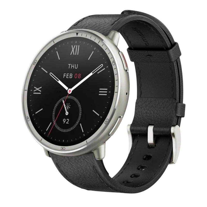 Amazfit Active 2 Correa Cuero Negro - Reloj Inteligente con GPS