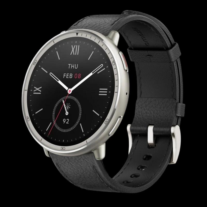 Amazfit Active 2 Correa Cuero Negro - Reloj Inteligente con GPS