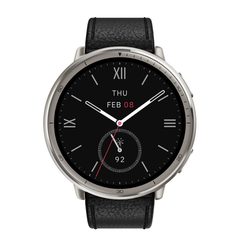 Amazfit Active 2 Correa Cuero Negro - Reloj Inteligente con GPS - vista frontal