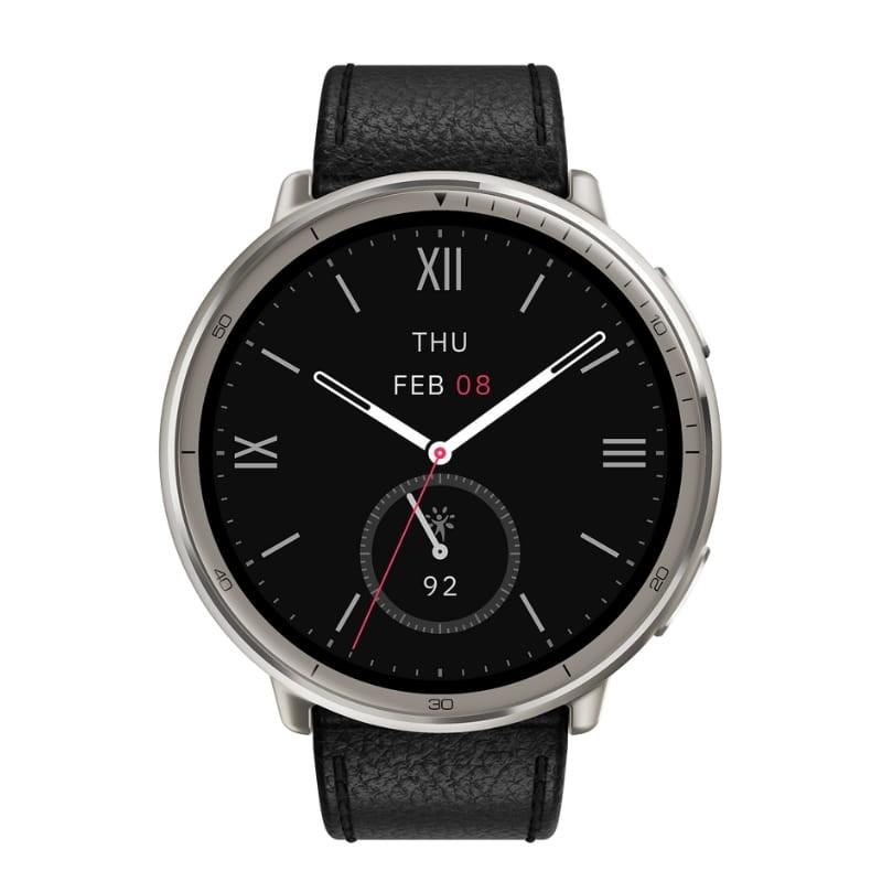 Amazfit Active 2 Correa Cuero Negro - Reloj Inteligente con GPS - vista frontal