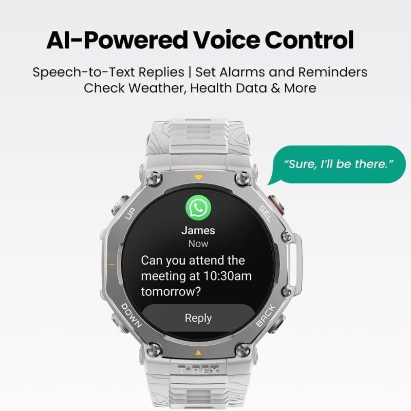 Amazfit T-Rex 3 Gris - Reloj Inteligente - asistente de voz