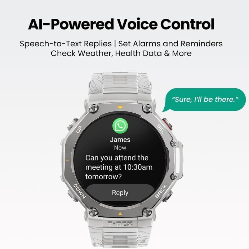 Amazfit T-Rex 3 Gris - Reloj Inteligente - asistente de voz