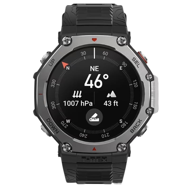 Amazfit T-Rex 3 Noir - Montre intelligente - Boussole