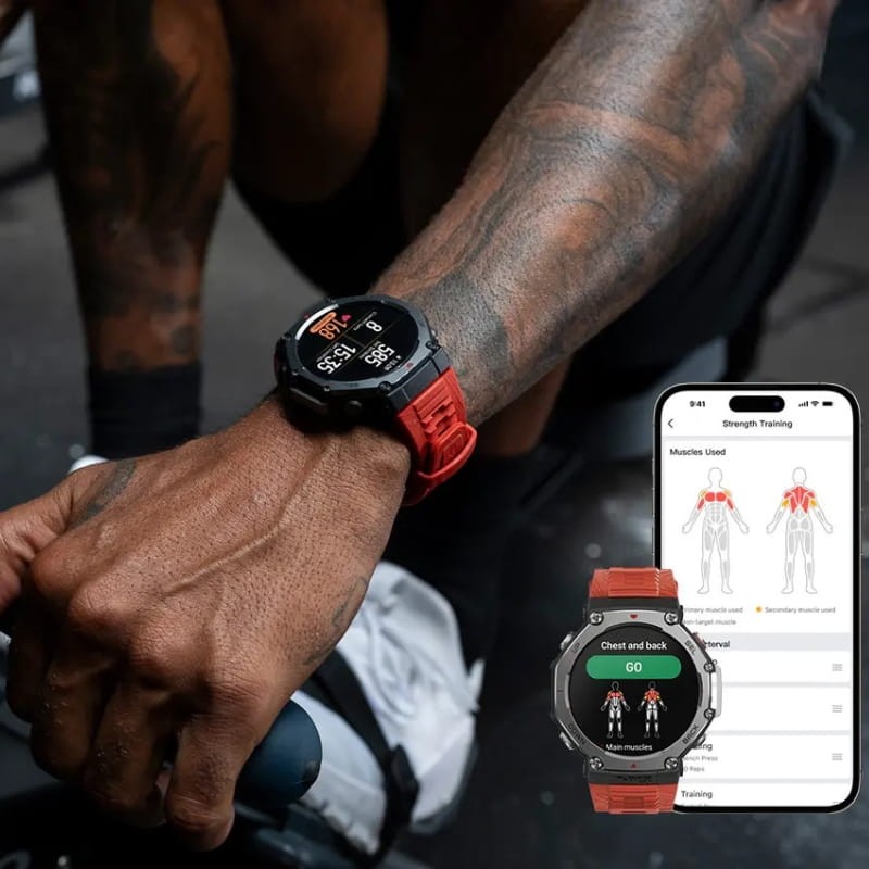 Amazfit T-Rex 3 Noir - Montre intelligente - Détection d'exercice