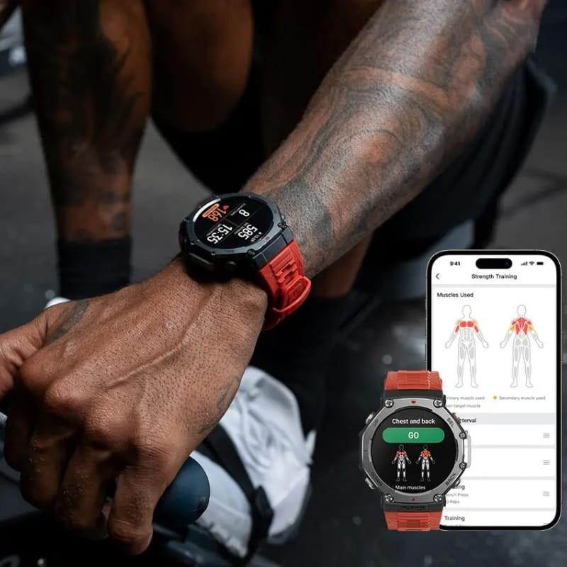 Amazfit T-Rex 3 Noir - Montre intelligente - Détection d'exercice