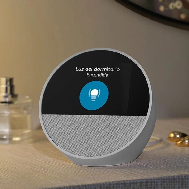 Amazon Echo Spot (2024) Blanco - Asistente Smart Home - compatibilidad con dispositivos inteligentes