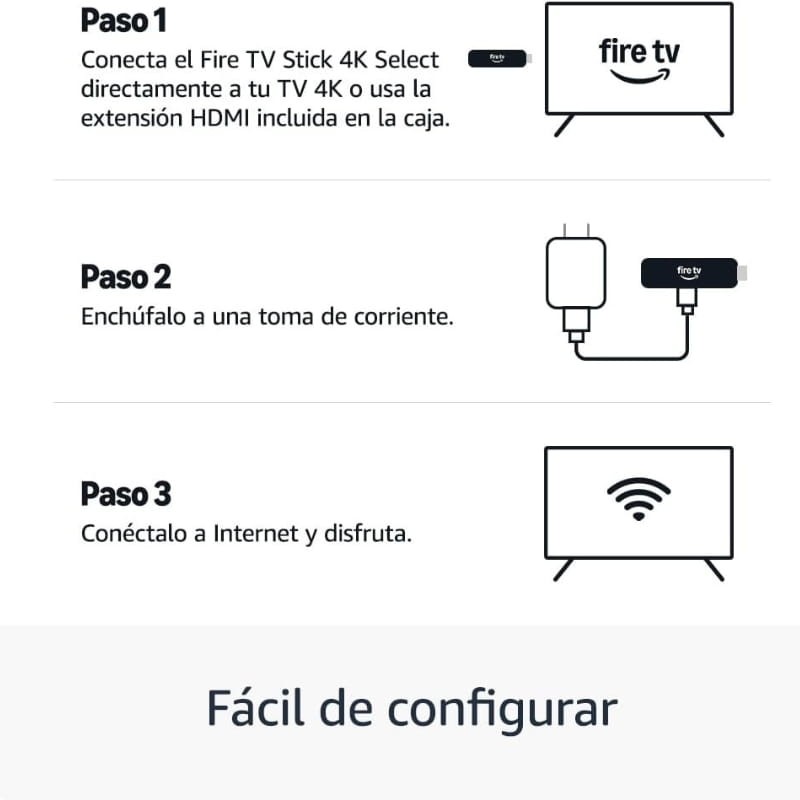 Amazon Fire TV Stick 4K Select con Mando por Voz Alexa - configuración