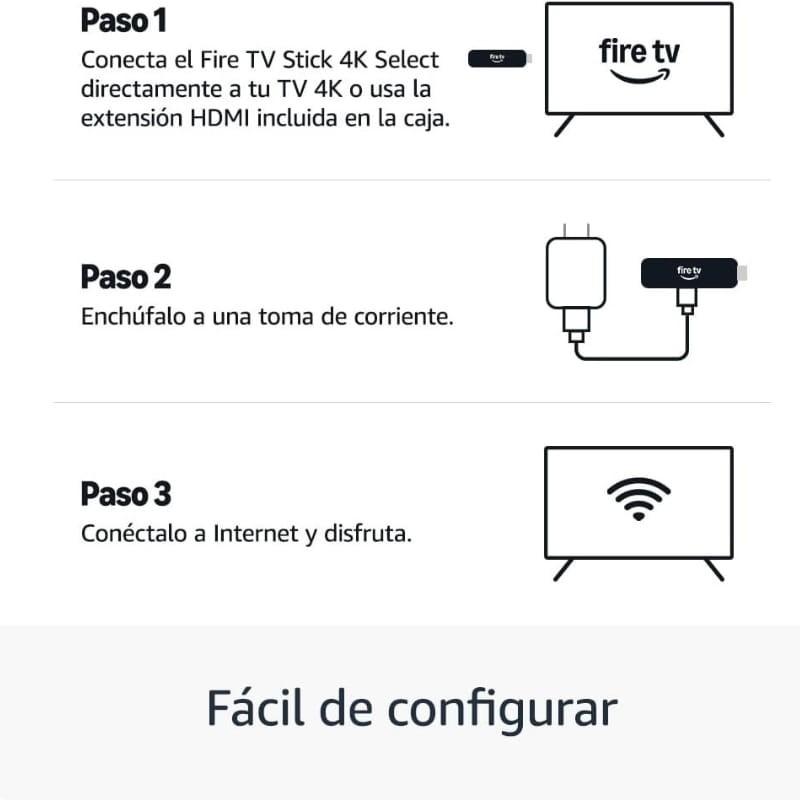 Amazon Fire TV Stick 4K Select con Mando por Voz Alexa - configuración