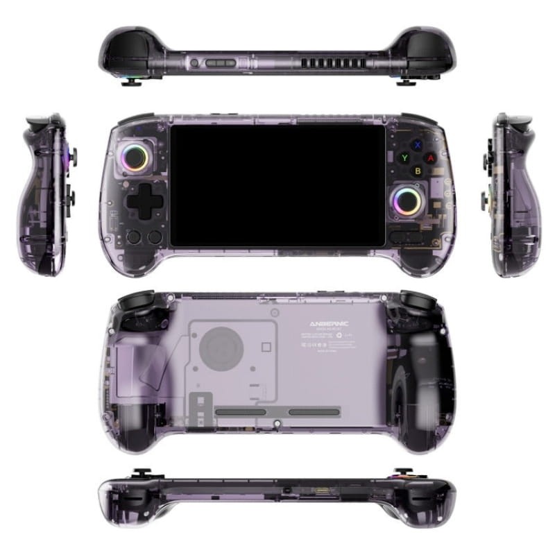 Anbernic RG 557 12GB/256GB Roxo Transparente - interface