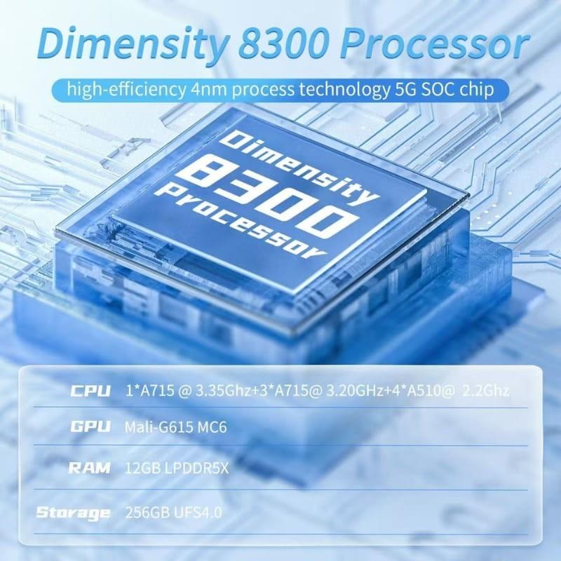 Anbernic RG 557 12GB/256GB Roxo Transparente - processador