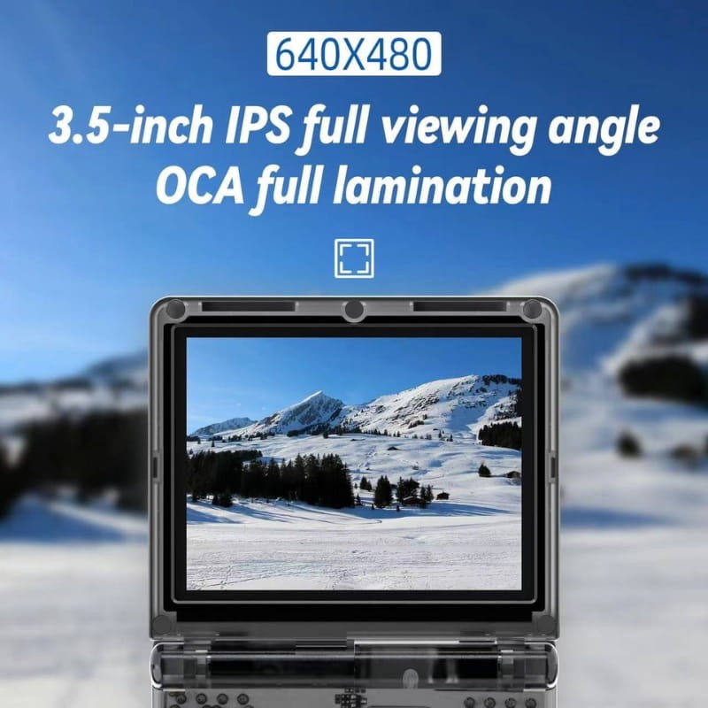 Anbernic RG35XXSP 64 GB Prata - tamanho do ecrã