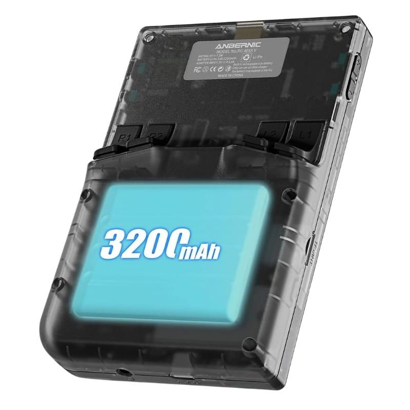 Consola Retro Portátil Anbernic RG40XX V 64GB Negro - capacidad de la batería