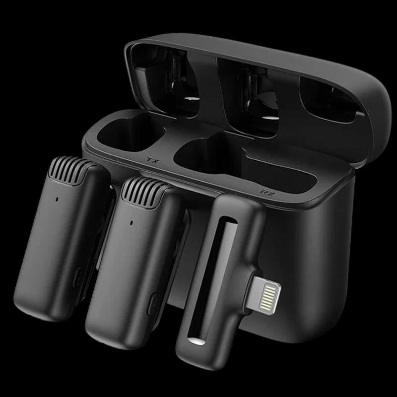 Apexel APL-MIC014 (2 Piezas) - Micrófonos Inalámbricos con Estuche de Carga - Desprecintado