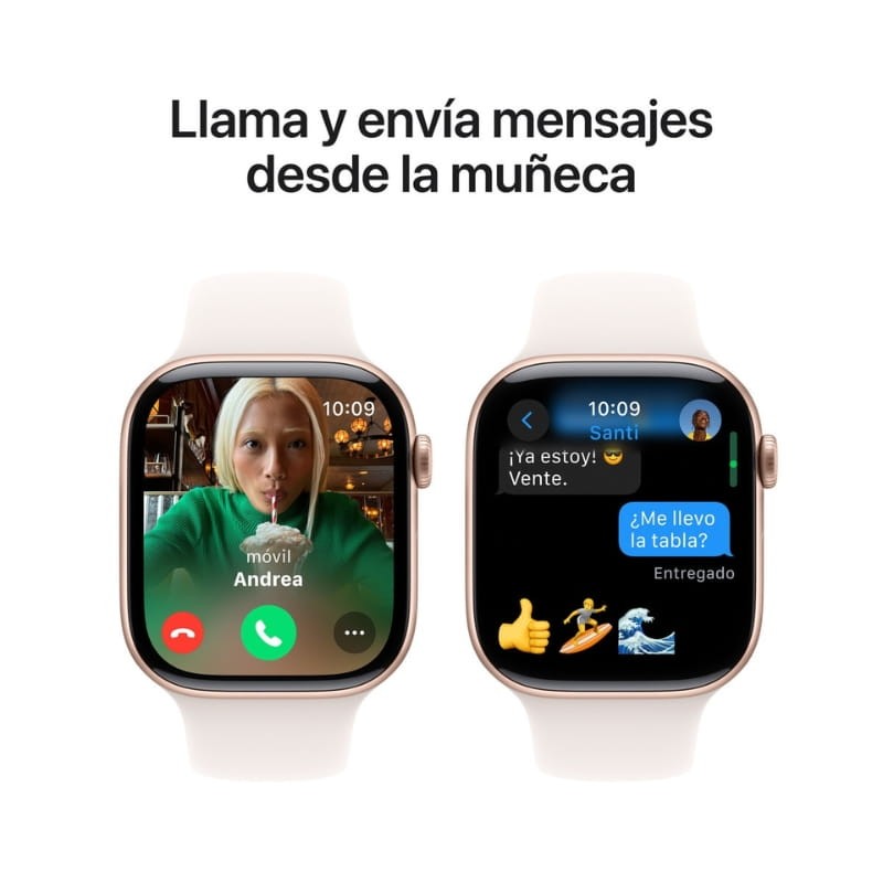 Apple Watch Series 10 GPS 46mm Aluminio Oro rosa - función de llamadas