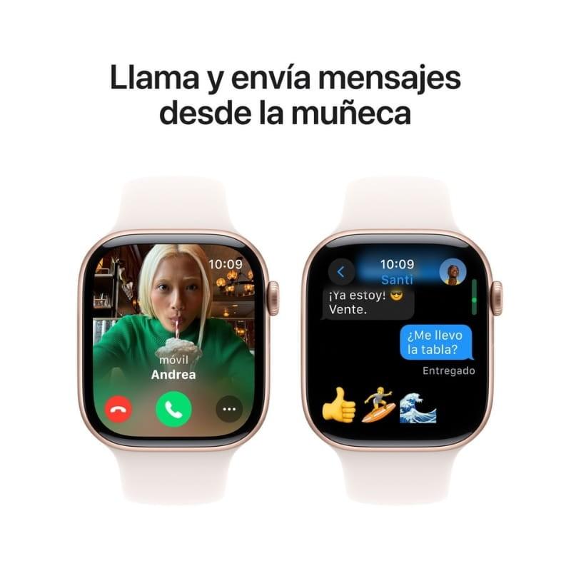 Apple Watch Series 10 GPS 46mm Aluminio Oro rosa - función de llamadas