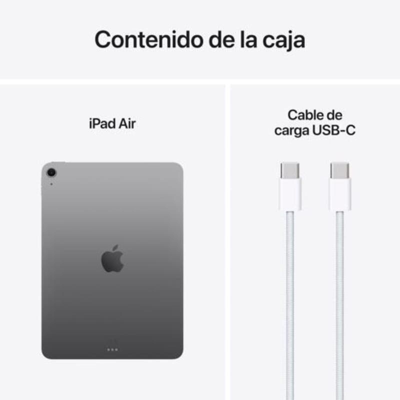 Apple iPad Air 2025 13'' 8GB/128GB WiFi+Cellular Gris - contenido de la caja