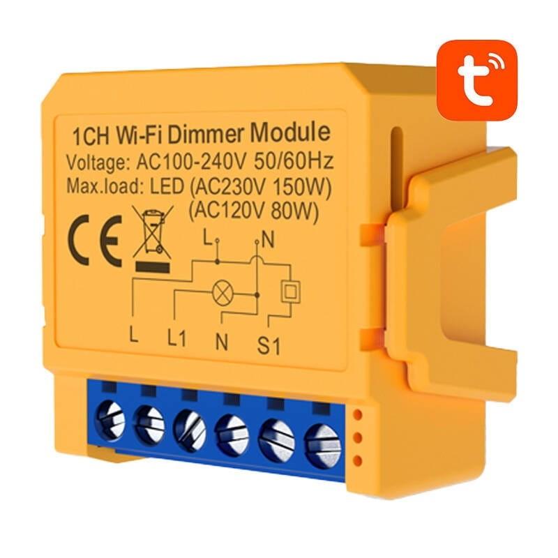 Avatto DMS16-2 Orange - Interrupteur intelligent WiFi - Vue à 45 degrés