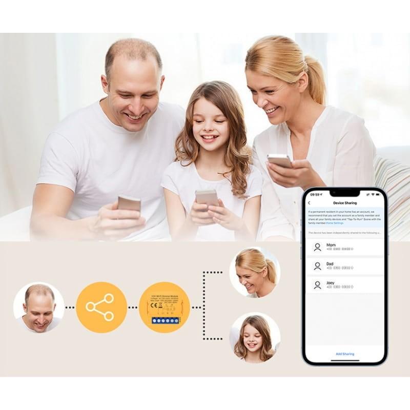 Avatto DMS16-2 Orange - Interrupteur intelligent WiFi - contrôle partagé