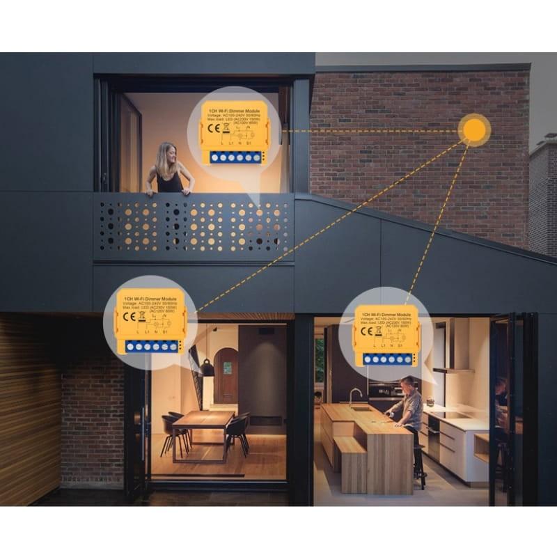 Avatto DMS16-2 Orange - Interrupteur intelligent WiFi - connexion avec d'autres commutateurs