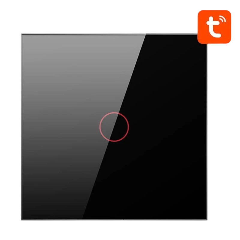 Avatto LZTS02-EU-B1 1 bouton ZigBee Noir - Interrupteur tactile intelligent