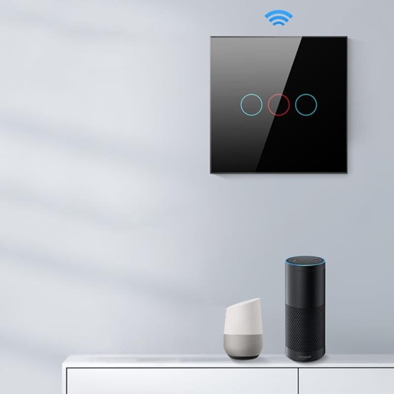 Avatto LZTS02-EU-W1 1 Botón ZigBee Blanco - Interruptor Táctil Inteligente - compatibilidad con asistentes de voz