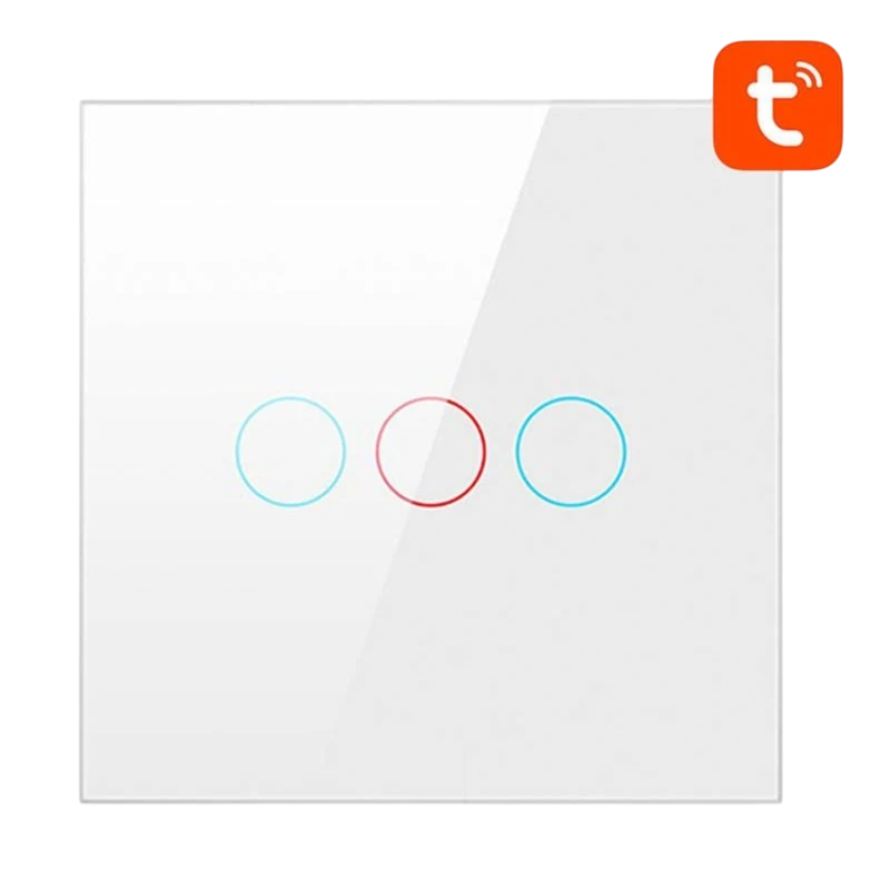 Avatto LZTS02-EU-W3 3 boutons ZigBee Blanc - Interrupteur tactile intelligent