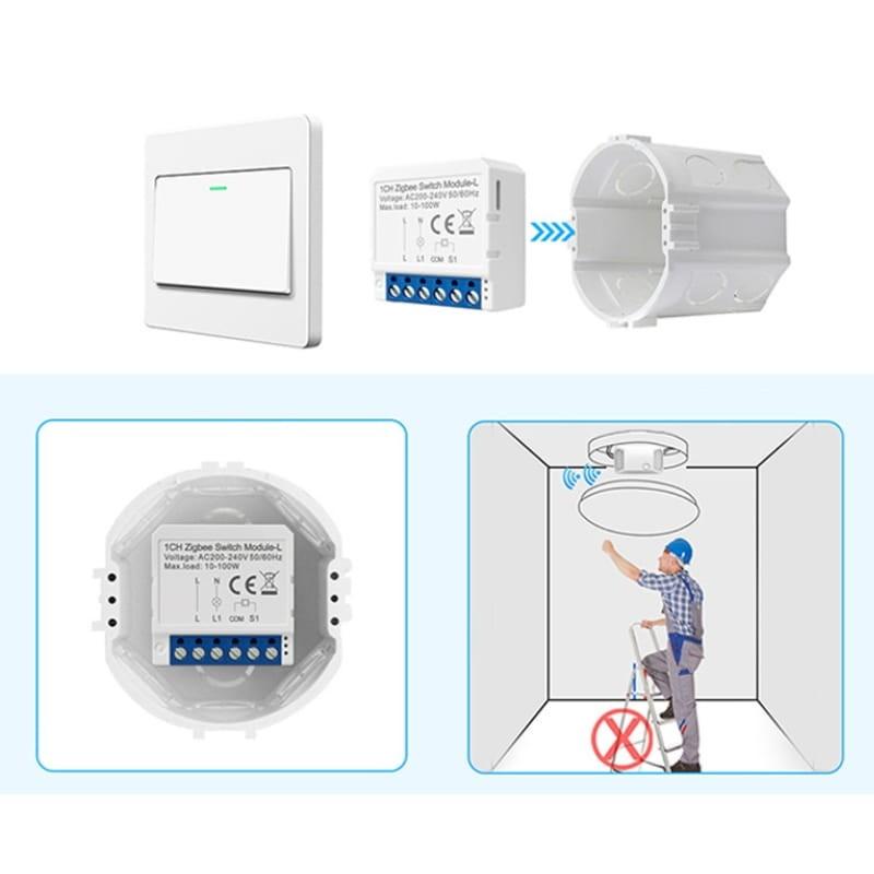Avatto LZWSM16-W1 Blanc - Interrupteur intelligent ZigBee - installation simple