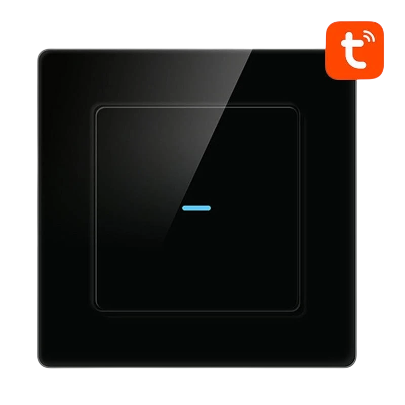 Avatto N-TS10-B1 1 Bouton WiFi Noir - Interrupteur tactile intelligent