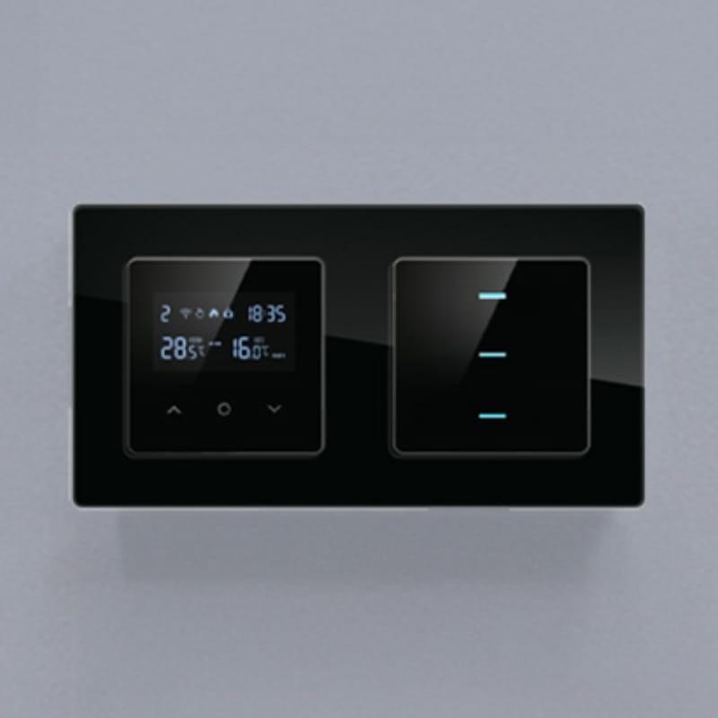 Avatto N-TS10-Frame-B2 Noir - Cadre pour Interrepteurs - conception