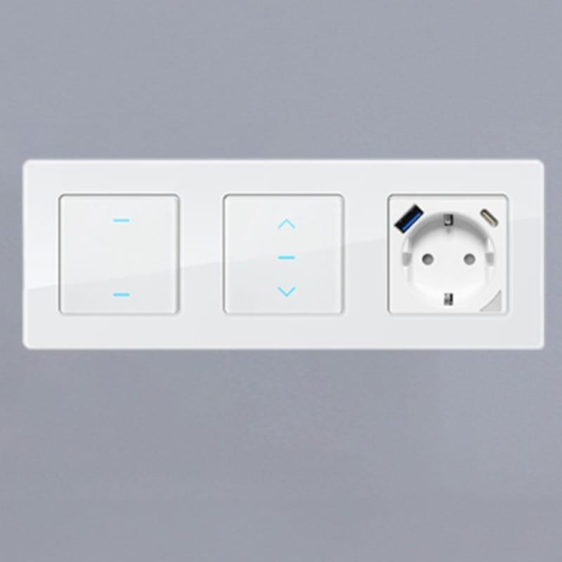 Avatto N-TS10-Frame-W3 Blanc - Cadre pour interrupteurs - 3 interrupteurs