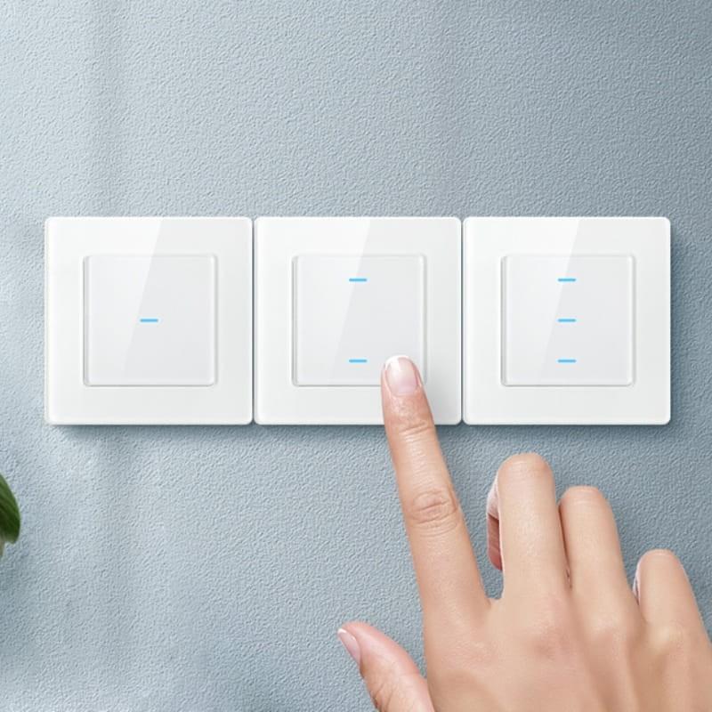 Avatto N-TS10-W3 3 boutons WiFi blanc - Interrupteur tactile intelligent - fonction tactile